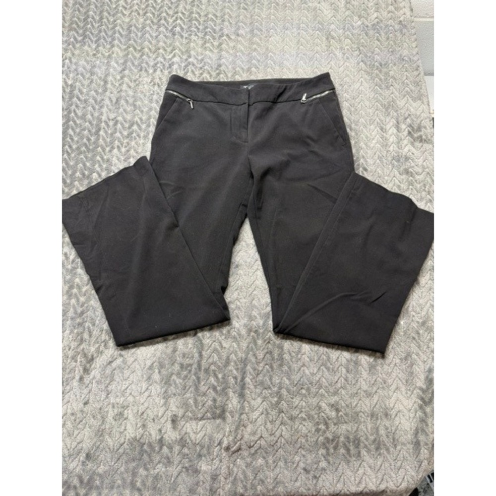 New York & Company 7th Avenue Black Bootcut Dress Pants Size 6 Average 0661
